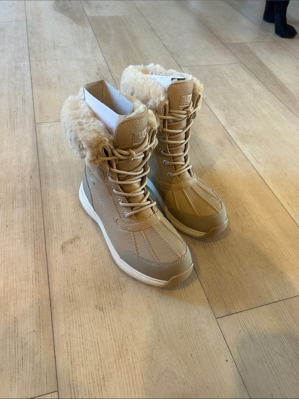 UGG Women's Lace-Up Shearling Winter Boot - Tan